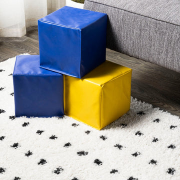 Pele Modern Geometric Dot Shag Area Rug